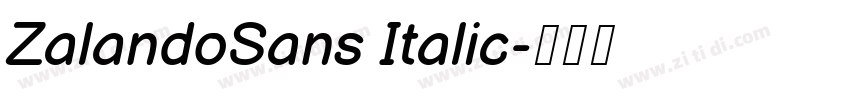 ZalandoSans Italic字体转换